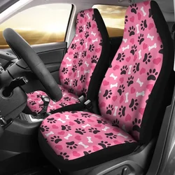 Pattern Print Paw Seat Cover Car Seat Covers Set 2 Pc, Car Accessories Car Mats