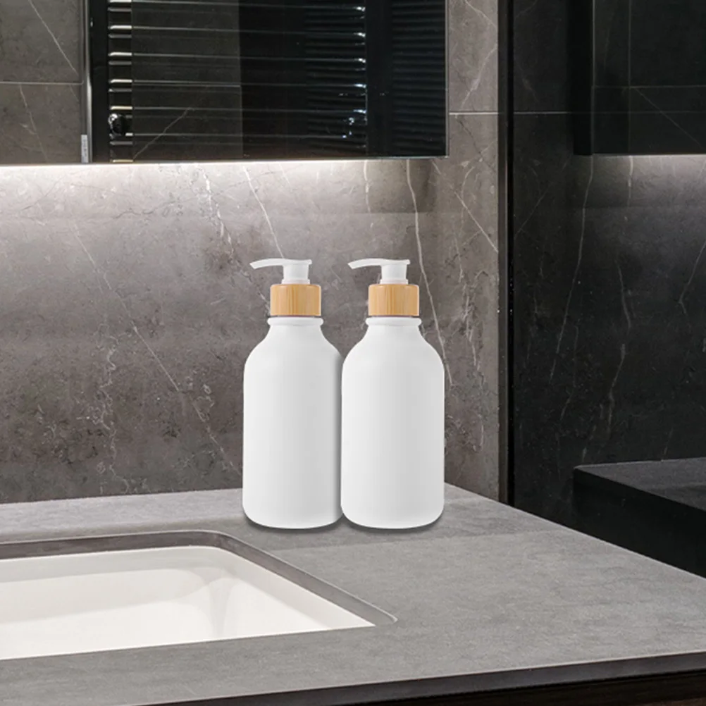 

4pcs 300ml PET Matte Plastic Pump Bottles for Shampoo Shower Gel Facial Cleanser Refillable Empty Dispenser Bottle Portable