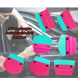 Car PPF Squeegee Anti-scratch TPU Coating Soft Scraper Film Vinyl Spatula Window Tinting Wrap Tools Glass Cleaning Water Wiper