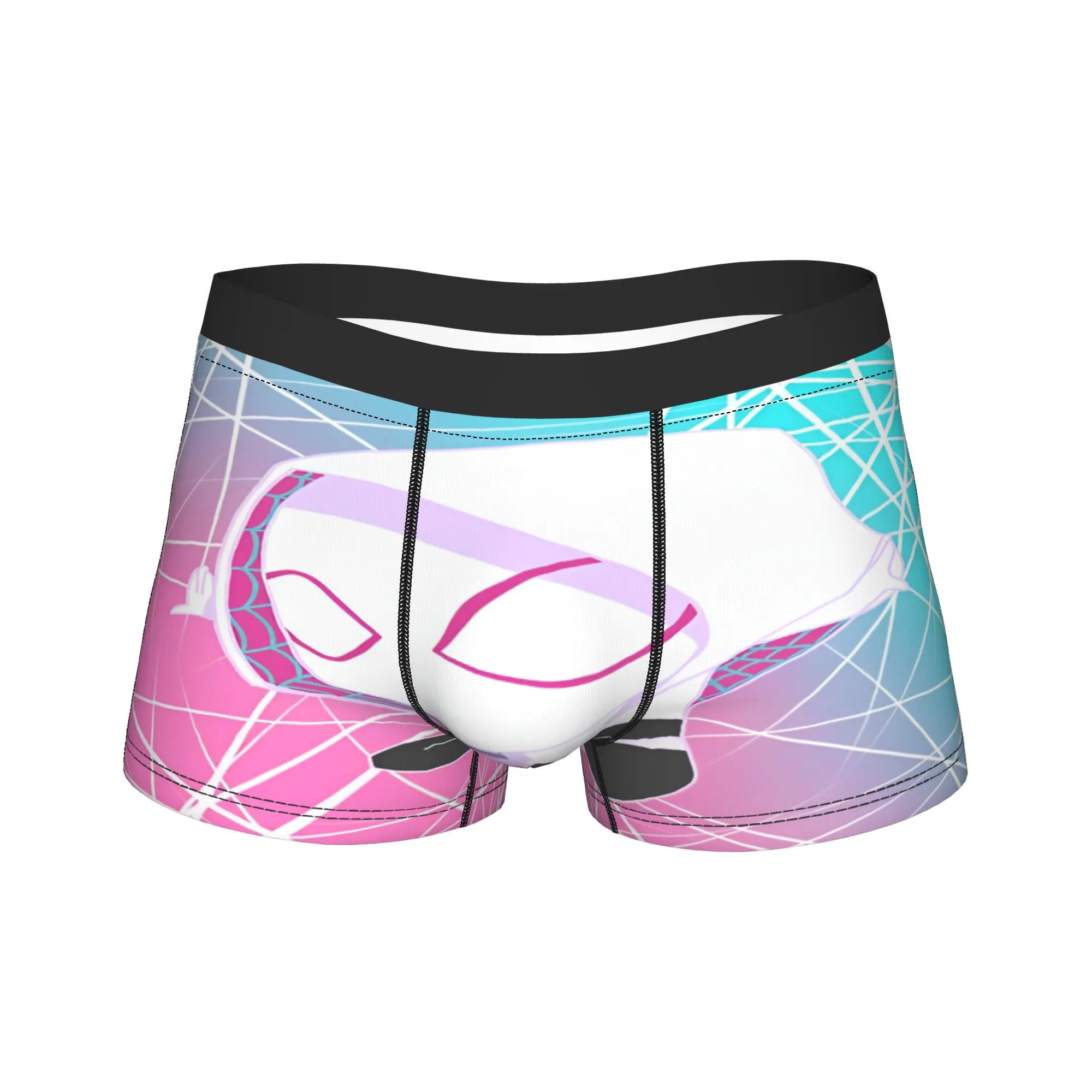 Spider Gwen Boxershorts ghost spider 3D Pouch Underwear Quality Custom DIY Boxer Brief Funny Men Underpants Plus Size 2XL
