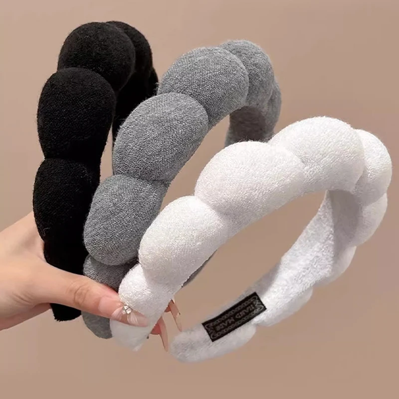 1pc women's wash hair compression headbands, cute cloud shaped, fashionable and versatile, suitable for washing face, makeup, ba
