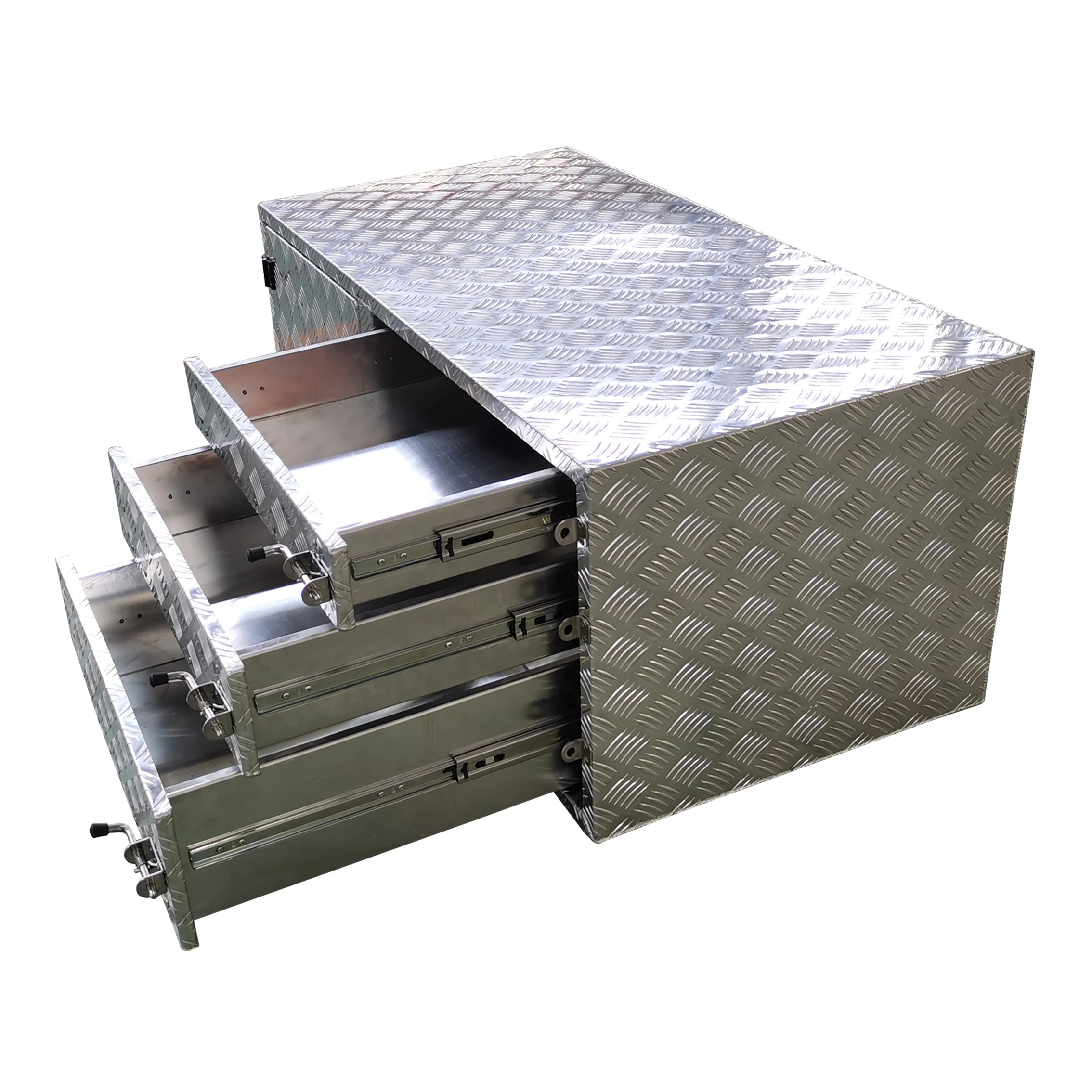 Xuzhou Caixin Custom Dimensions Aluminum Ute Storage Toolbox Drawer Cabinet Wholesale Price Aluminum Alloy Storage Box