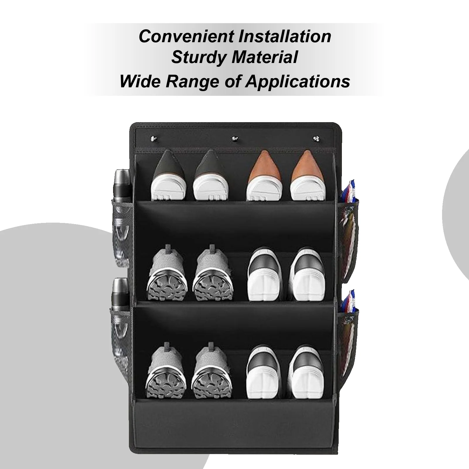 Zapatero RV, organizador de guardarropa de 3 capas, estante de almacenamiento Vertical montado en la pared para lavandería, entrada, dormitorio, baño, cocina, RV