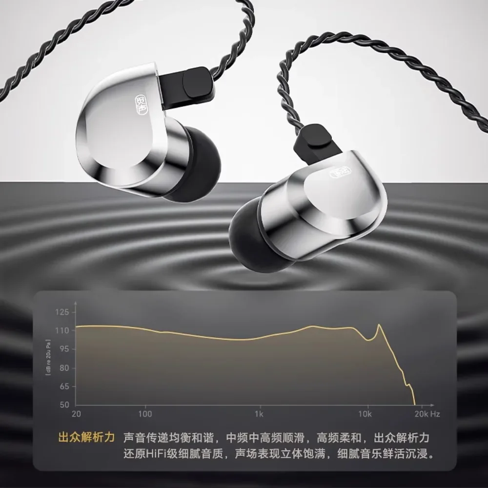 MISIOM Tianzuo HiFi headset wired in-ear high sound quality high quality 3.5mm Type-C supports wire control with microphone gift