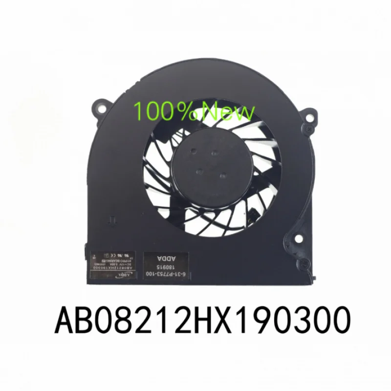 For Laptop CPU Cooling Fan AB08212HX190300 6-31-P7750-100 DC12V 0.50A 3-Pin