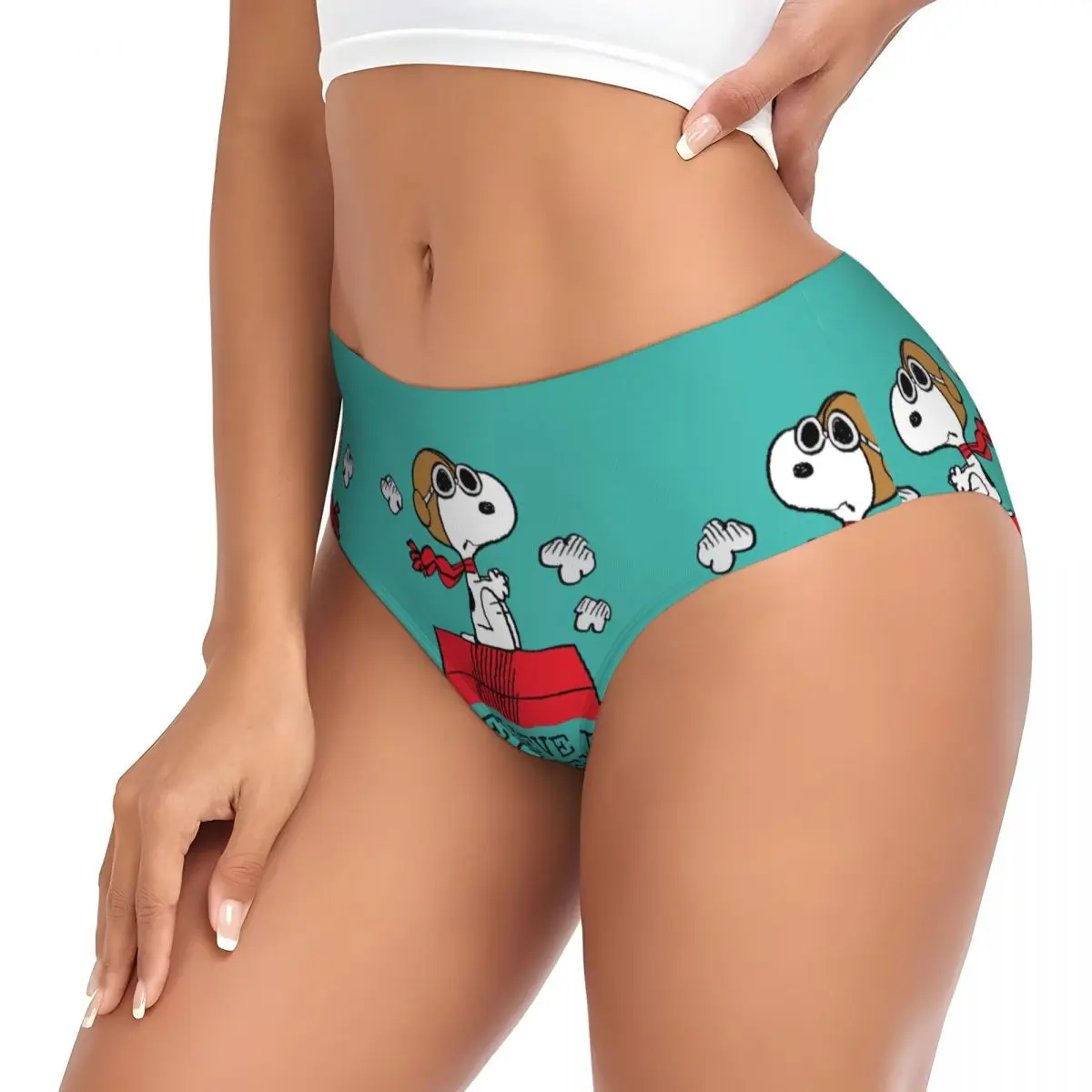 Personalizzato S-Snoopyes The Flying Ace Slip Intimo Donna Comode mutandine elasticizzate per cani