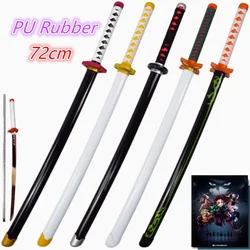 Demon Slayer Original Anime Assembled Sword  Katana Cosplay Props Orange Rengoku Kyoujurou Kochou Kanae Swords 72cm