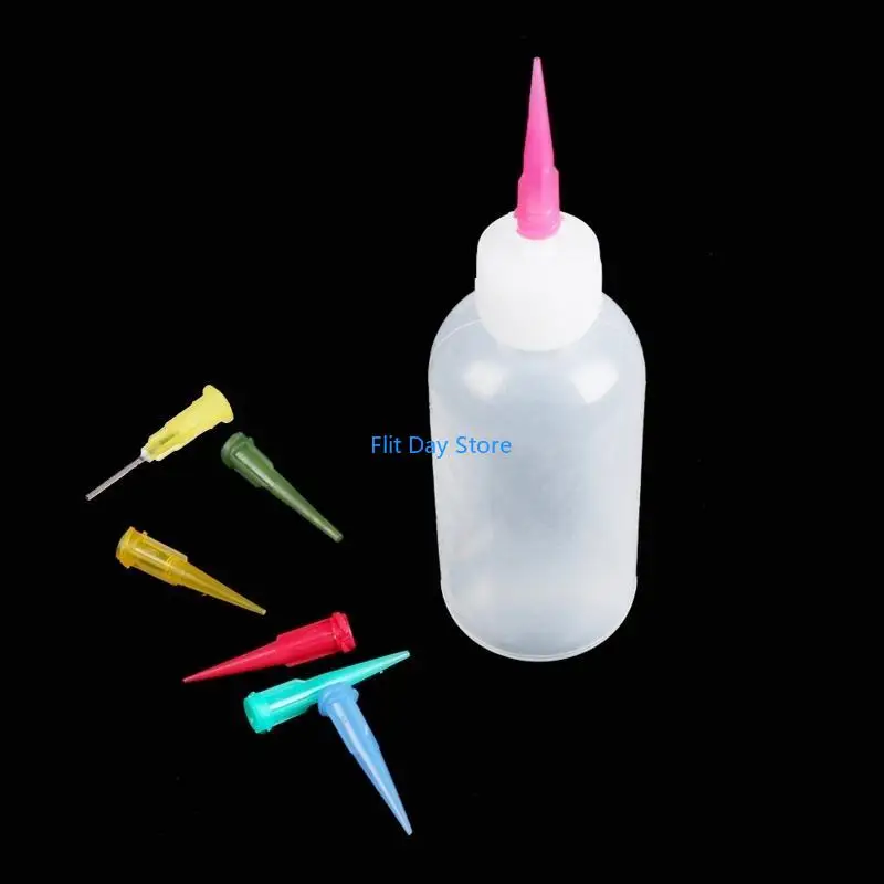 F92C Dispensing Bottle for Glue Motor Oil DIY Mini-Bottles Cake Decor Super Cost-Effective with 7 Nozzles Tool