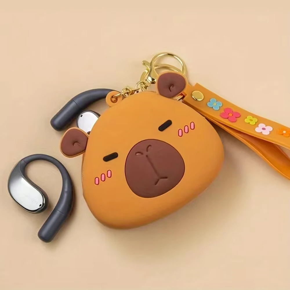 1 Fashionable Capybara Keychain Coin Purse—Made of Silicone, Multifunctional Zipper Lipstick Storage Bag, Cute Design for Women, Suitable for Coin Purses, Backpack Decorations, Bag Accessories, Unique Phone Accessories, Perfect for Women's Wallets and Phone Accessories, a Great Gift Choice