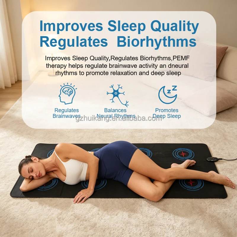 Custom OEM Premium Multi Frequency 1-99Hz PEMF Mat 180*80cm Full Body Foldable PEMF Mat With Stable Waveform Output