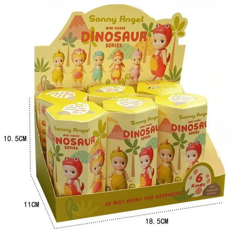 En Stock, caja ciega de la serie de dinosaurios Sonny Angel, decoración de escritorio para teléfono móvil, adorno para coche, muñecas de Anime, regalo de Navidad, juguetes para niños y niñas