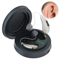 Mini digital hearing aid ric micro receiver in canal rechargeable noise canceling sound amplifier hearing aid