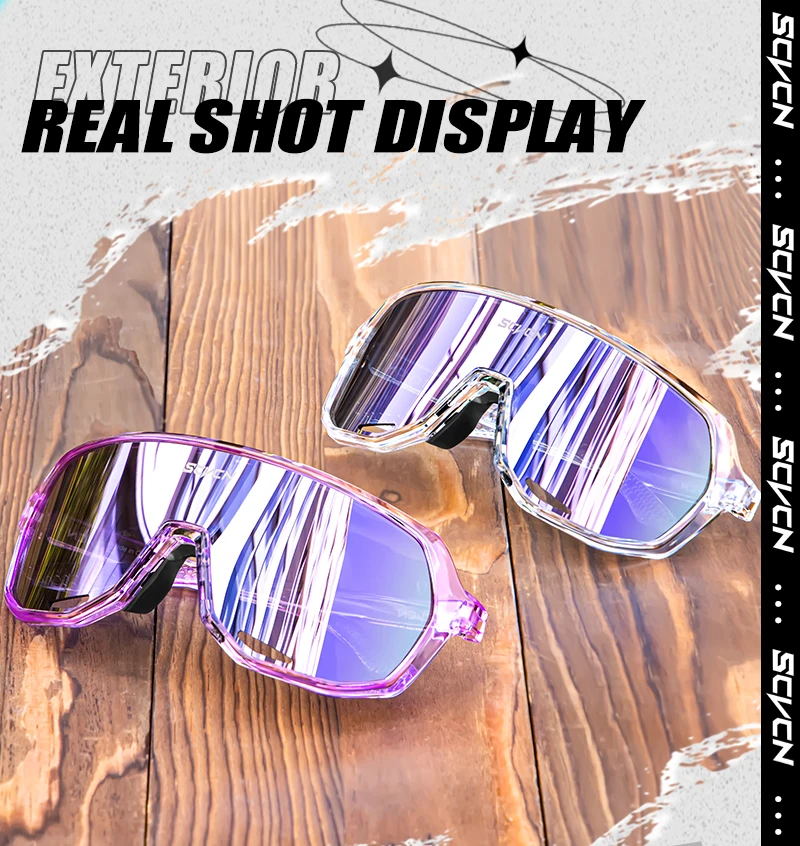 SCVCN Neue Outdoor Radfahren Gläser Fahrrad Sonnenbrille Männer UV400 Brillen Sport MTB Brille Fahrrad Frauen Reiten Wandern Sonnenbrille – Detail 8