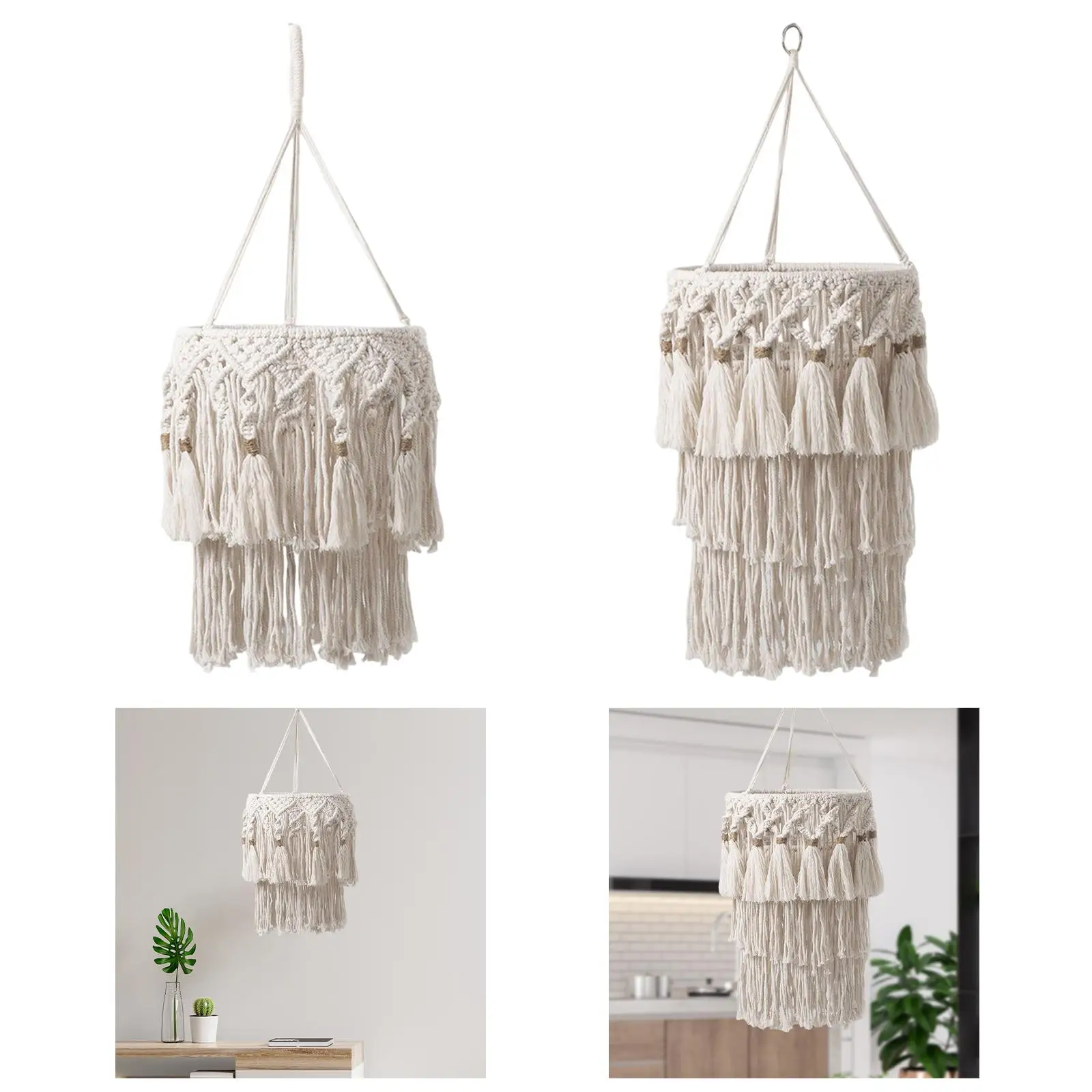 غطاء مصباح زينة بوهيمية ملحقات متعددة الوظائف غطاء خفيف للمقهى وغرفة المعيشة والمطبخ والمطعم بجانب السرير