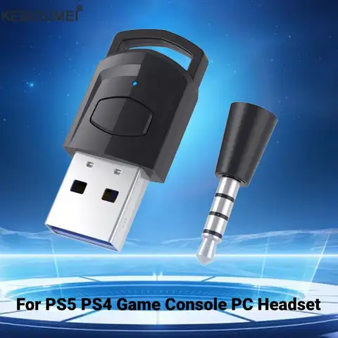 USB Bluetooth 5.0 Transmitter Wireless Headphone Adapter Receiver for Sony PS5/PS4 Game Console PC Gaming Headset Speaker