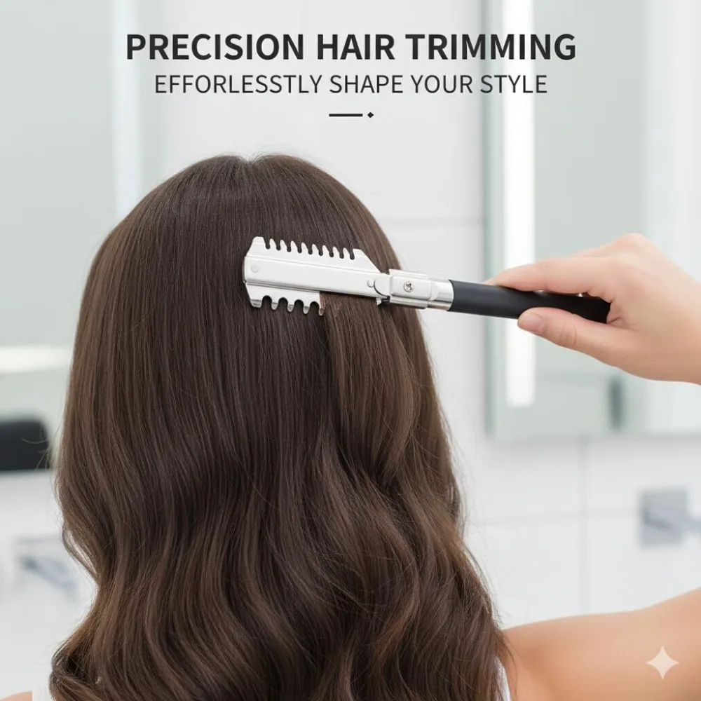 Double-Edge Blades Razor Comb Thinning Design Manual Cutting Hair Thinning Razor Feather Styling Blades Manual Hair Cutting Tool