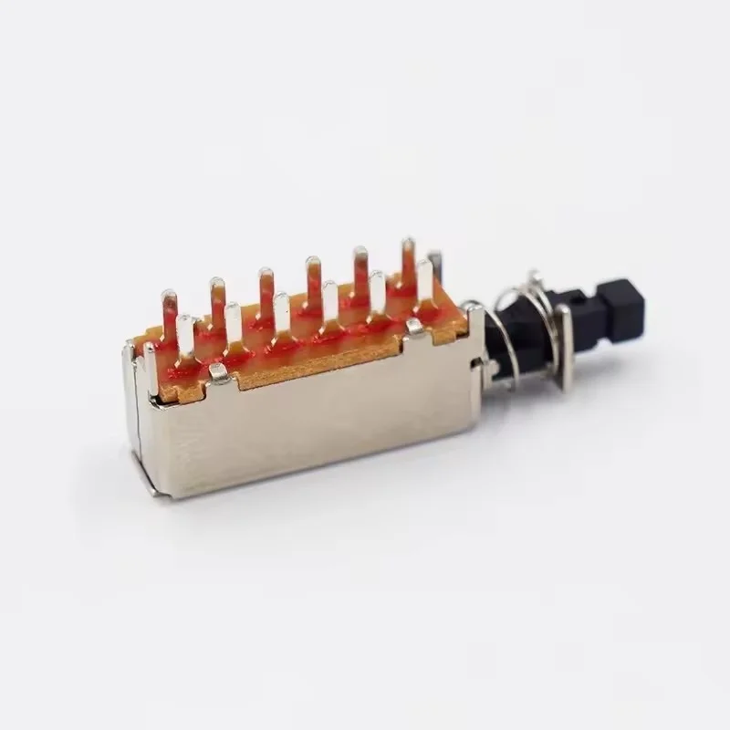 10pcs PS-42F42 Double row 12pin locking/unlocked Push switch Piano keys switchSelf locking/unlocked PS42F42 Key Power Switches