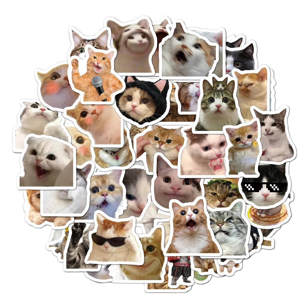 

10/30/50Pcs Cute Cartoon Cat Stickers Decals for Laptop Luggage Car Scrapbook Notebook Diary Decoration Graffiti Sticker Toys