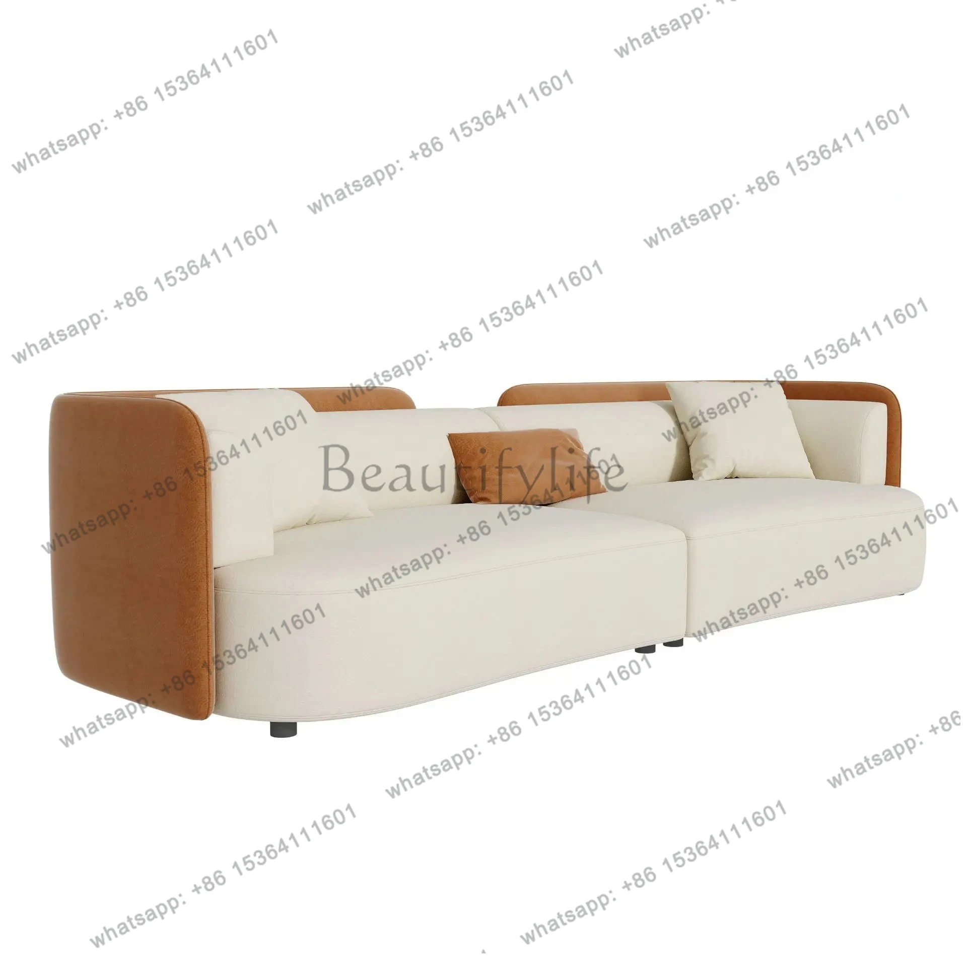 

Leave-in cat scratching fabric sofa technology cloth sofa small apartment Italian living room modern simple sofa