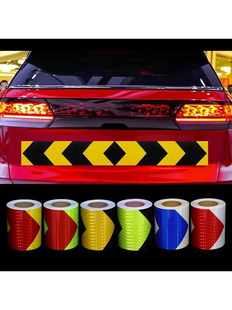 Bande réfléchissante auto-adhésive en PVC, 5CM, haute visibilité, bande réfléchissante pour éviter les collisions de la circulation routière
