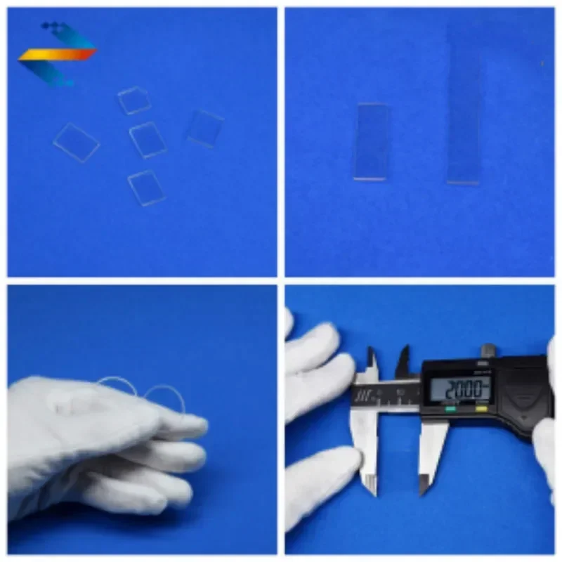 Vidrio de cuarzo, cristal de cuarzo ultrafino resistente a altas temperaturas de alta calidad. Para investigación de laboratorio. Veinte piezas por paquete.