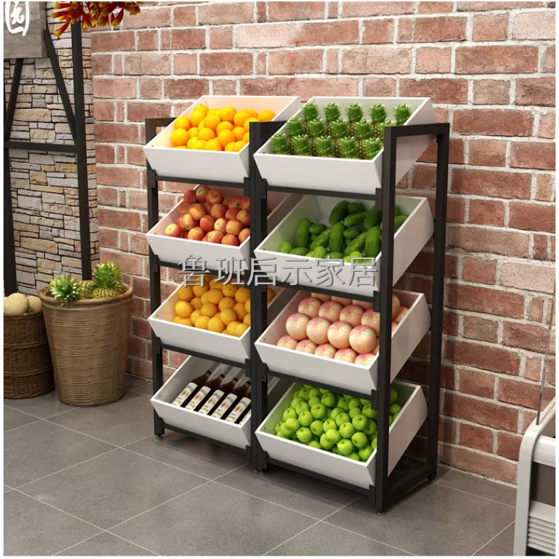 Benutzer definierte, preisgünstige Display-Racks Einzelhandel regale Obst Display Supermarkt Obst Regal