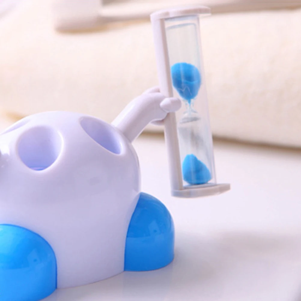 

Toothbrush Holder for Holders Bathrooms Rack Timer Storage Cartoon Hourglass