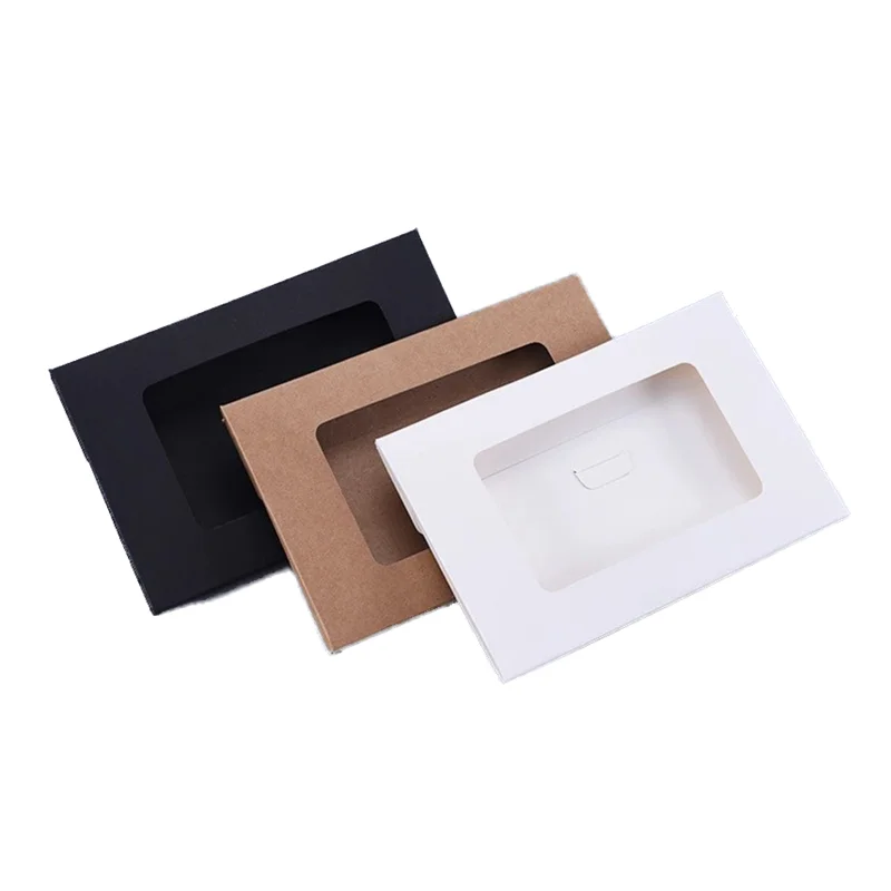 15.5x10.2x1cm  Vintage Kraft Paper Postcard Photo Packaging Boxes Invitation Play Card Envelope Postcards Gift Box