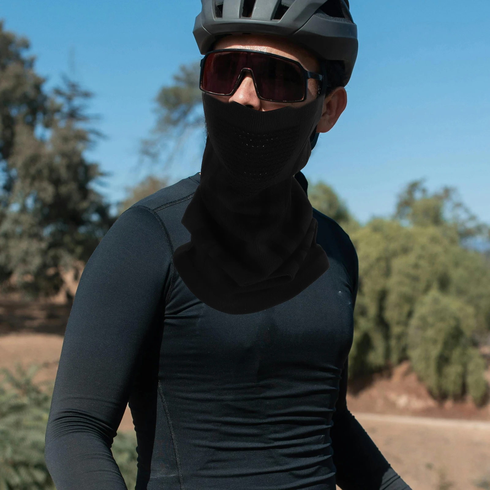 

Cycling Mask Half Face Cold Protection Covering for Weather Masks Men Polyester Balaclava Winter