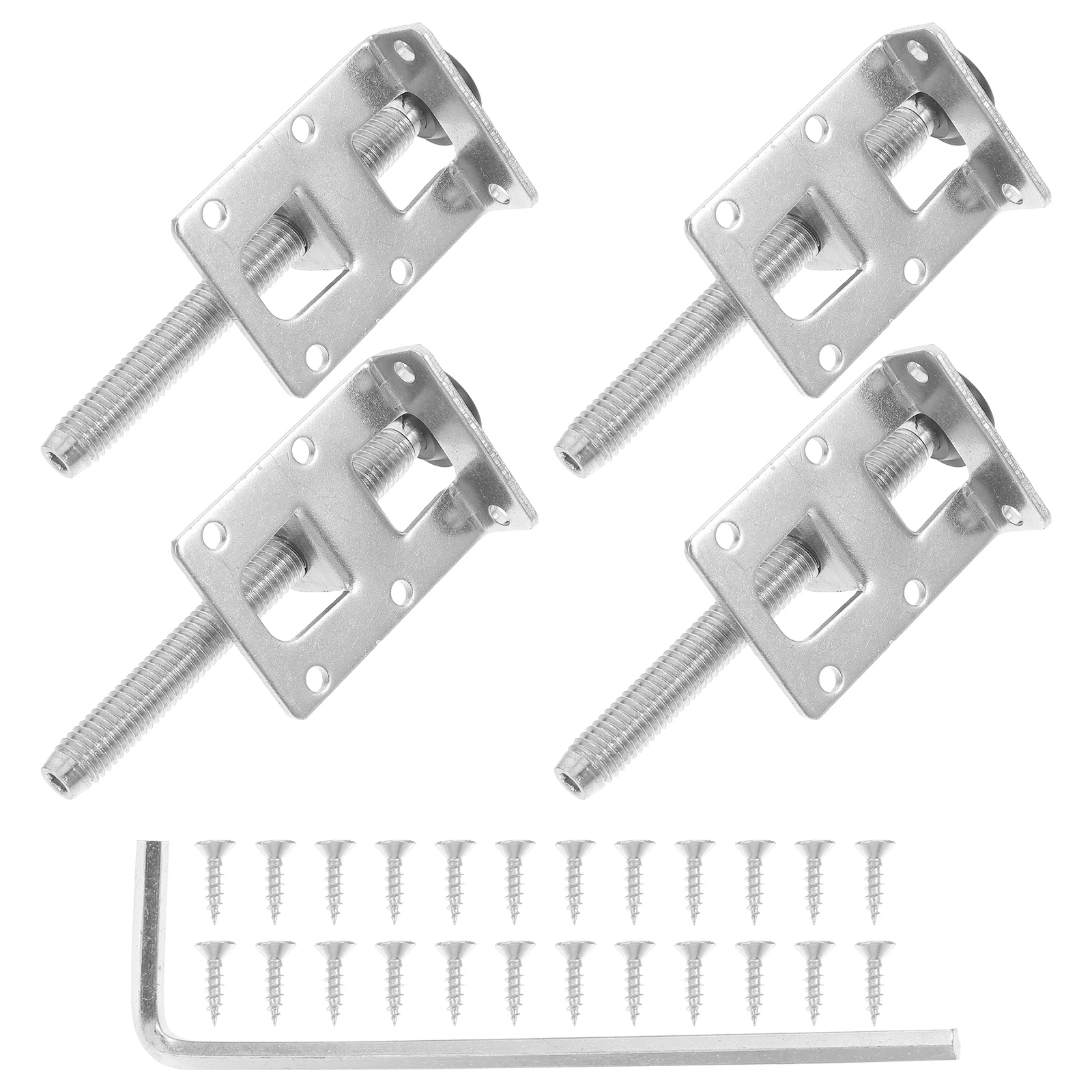 

1 set 10 Adjustable Furniture Feet Leveling Heavy Duty Metal Screws 10cm Black Table Cabinet Workbench Riser Spanner