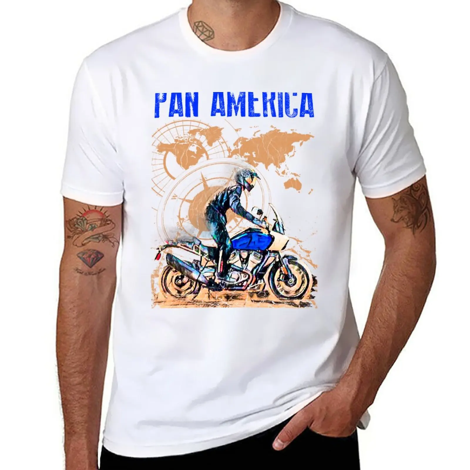 

New Pan America 1250Big Trail 2022 T-Shirt plus size tops t-shirts man Men's clothing