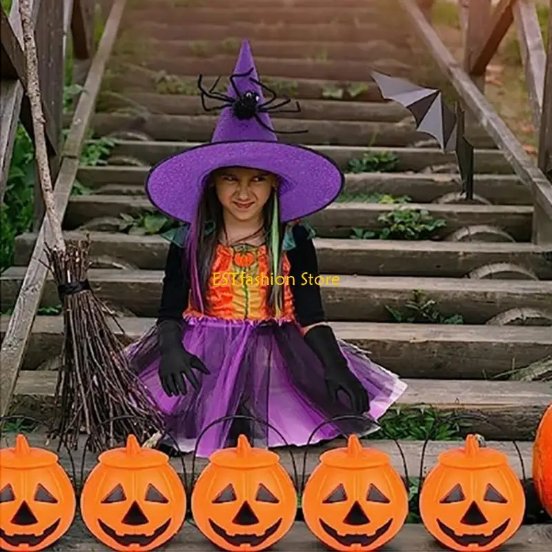 Y5GC Party Outfits Up kostuumcosplays Halloween Vrouwen volwassen kinderen meisje spiders tutu spekweb rok heksenwizard hoed pak