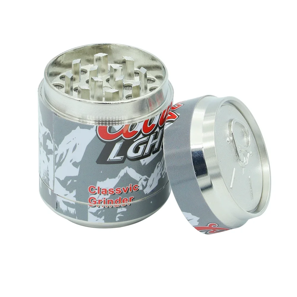 مطحنة علوية بسحاب مقاس 42 مم مع 3 طبقات من مادة سبائك الزنك لطحن الطعام المدمجة والمحمولة