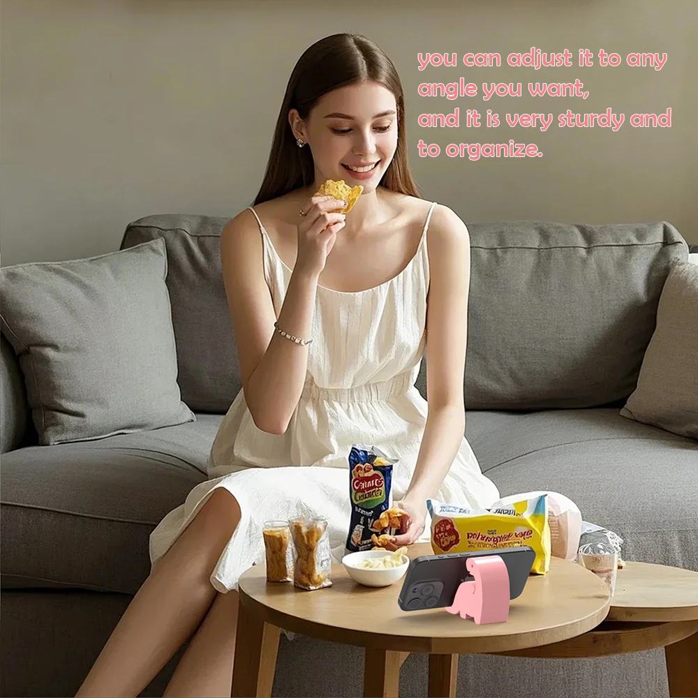 حامل هاتف ديناصور لطيف، مصنوع من البلاستيك، متين وليس من السهل كسر. مناسبة للمكاتب ومكاتب الكمبيوتر وما إلى ذلك.