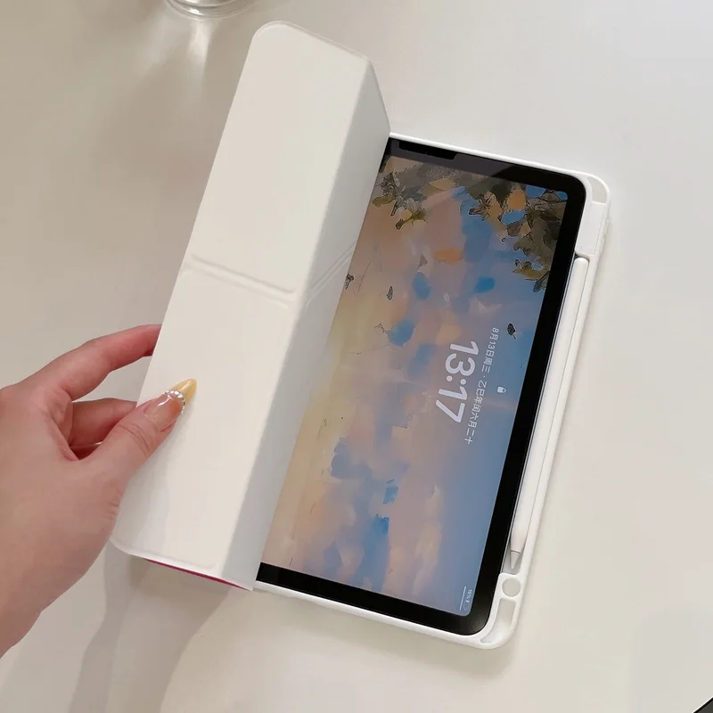 For IPad Air 5 Air 11 A16 11th IPad Pro 11 12.9 13 10 Gen 10.5 10.2 9th 8th 6th 5th 9.7 Mini 7 6 5 4 Smart Case with Pen Holder