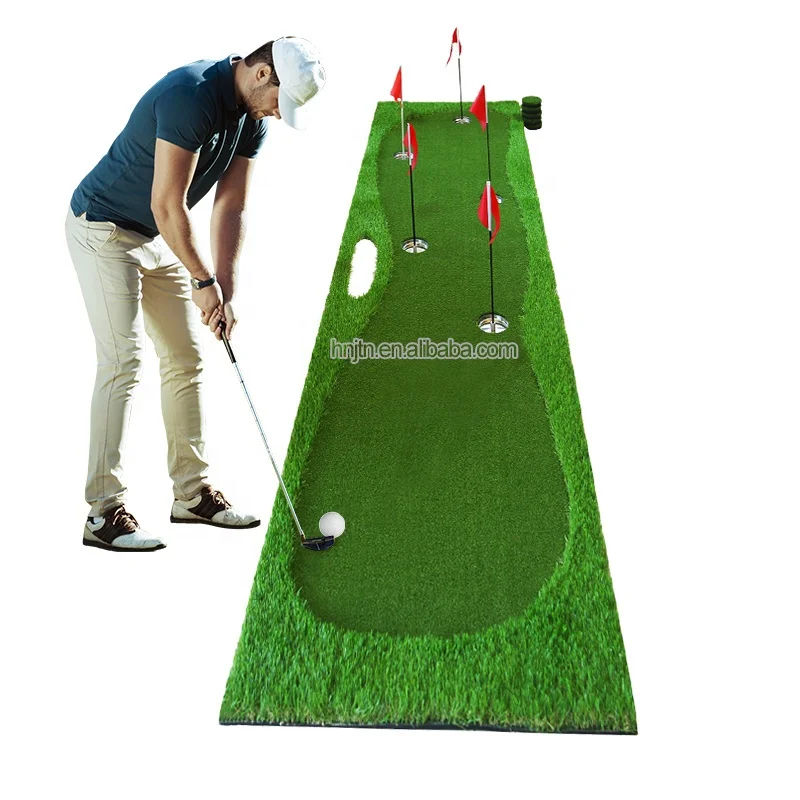 

Mini Golf Courses Outdoor Golf Set with Hole Golf Practice Putting Green Mat Practice with 5 Holes