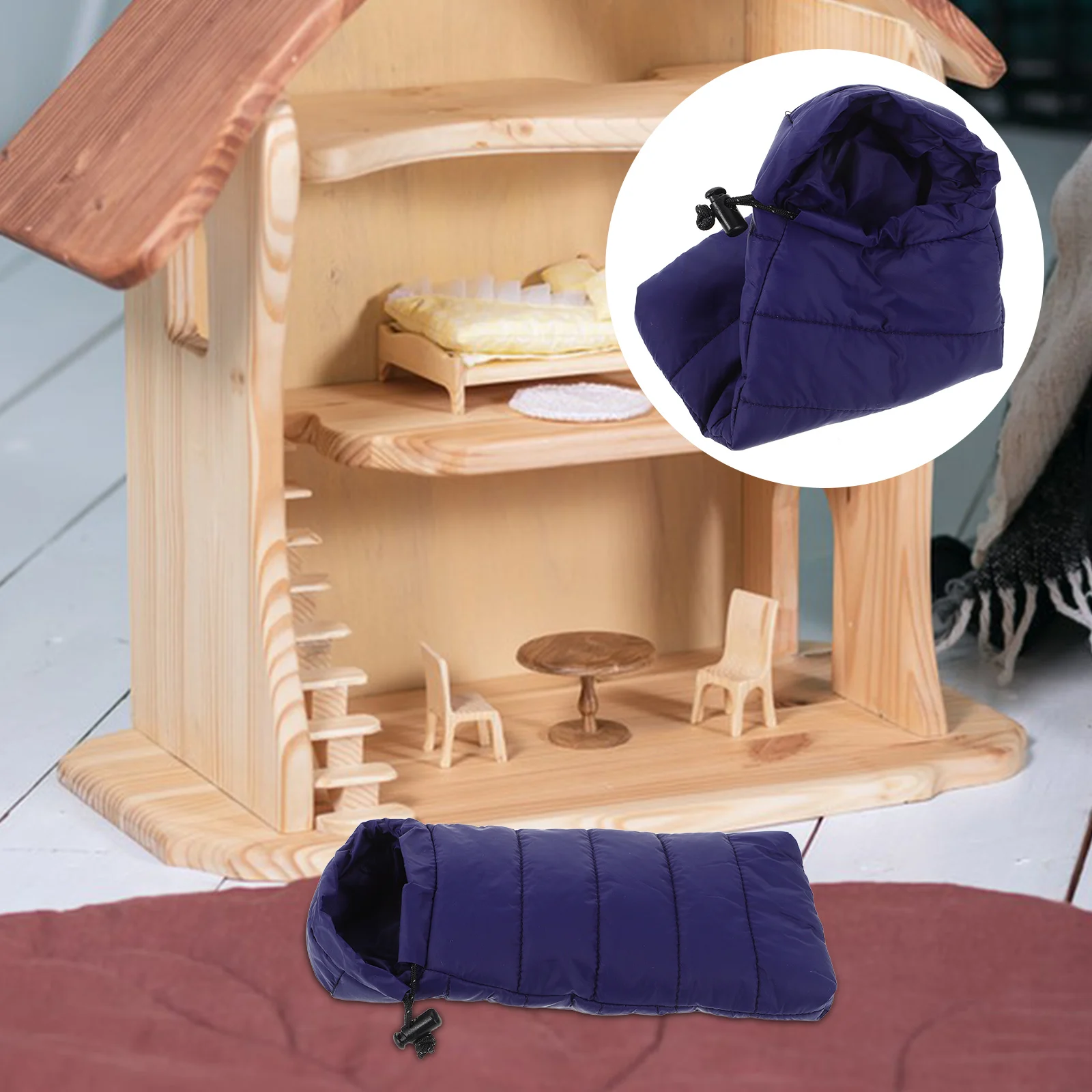 

Sleeping Bag Realistic Camping For Girls Dollhouse Outdoor Scene Photo Props Portable Mini Accessories With Hanging Strap