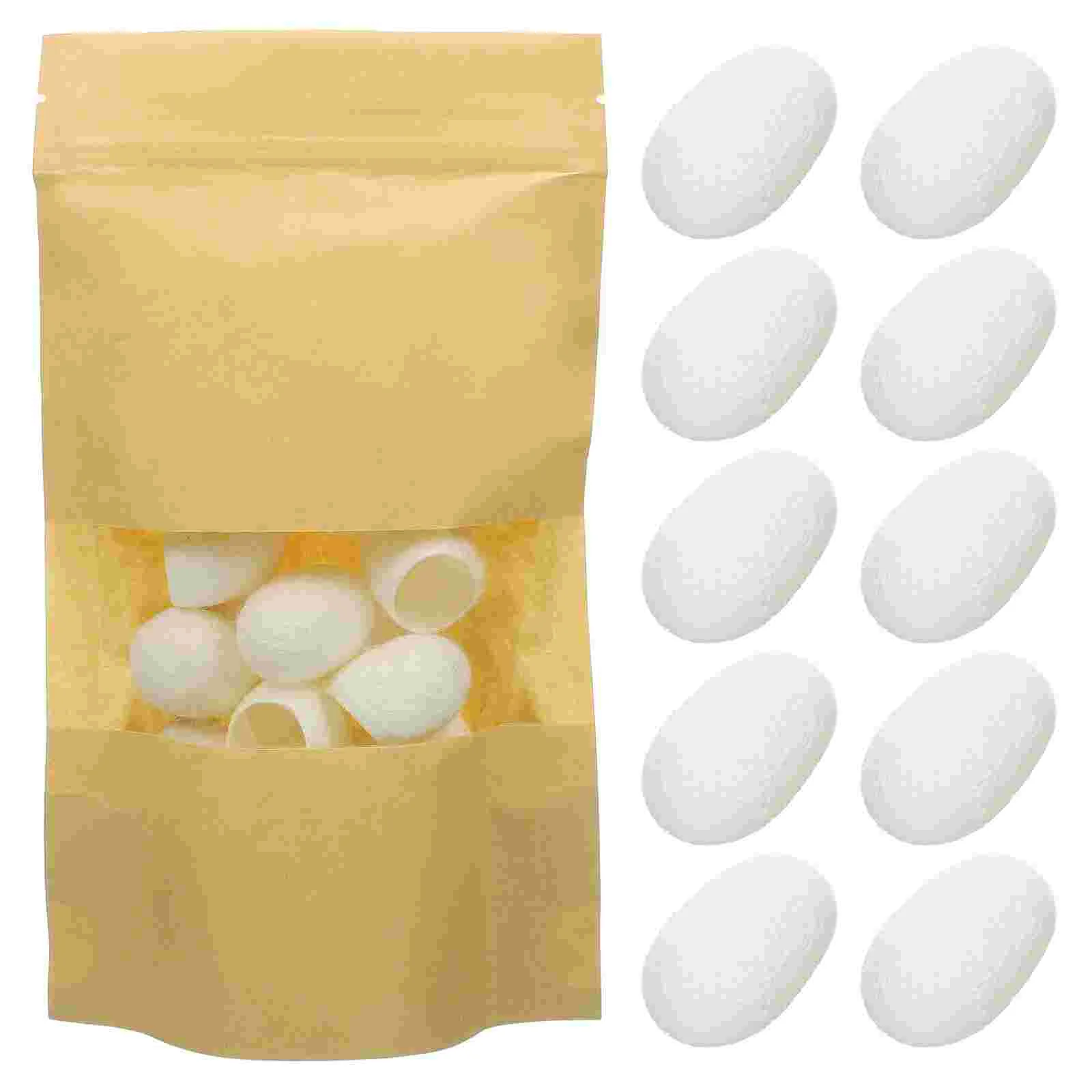 30pcs ทําความสะอาดผิวหน้า Silkworm Balls Whitening Exfoliator Blackheads กําจัดลูกบอลผ้าไหมสําหรับ Skin Care