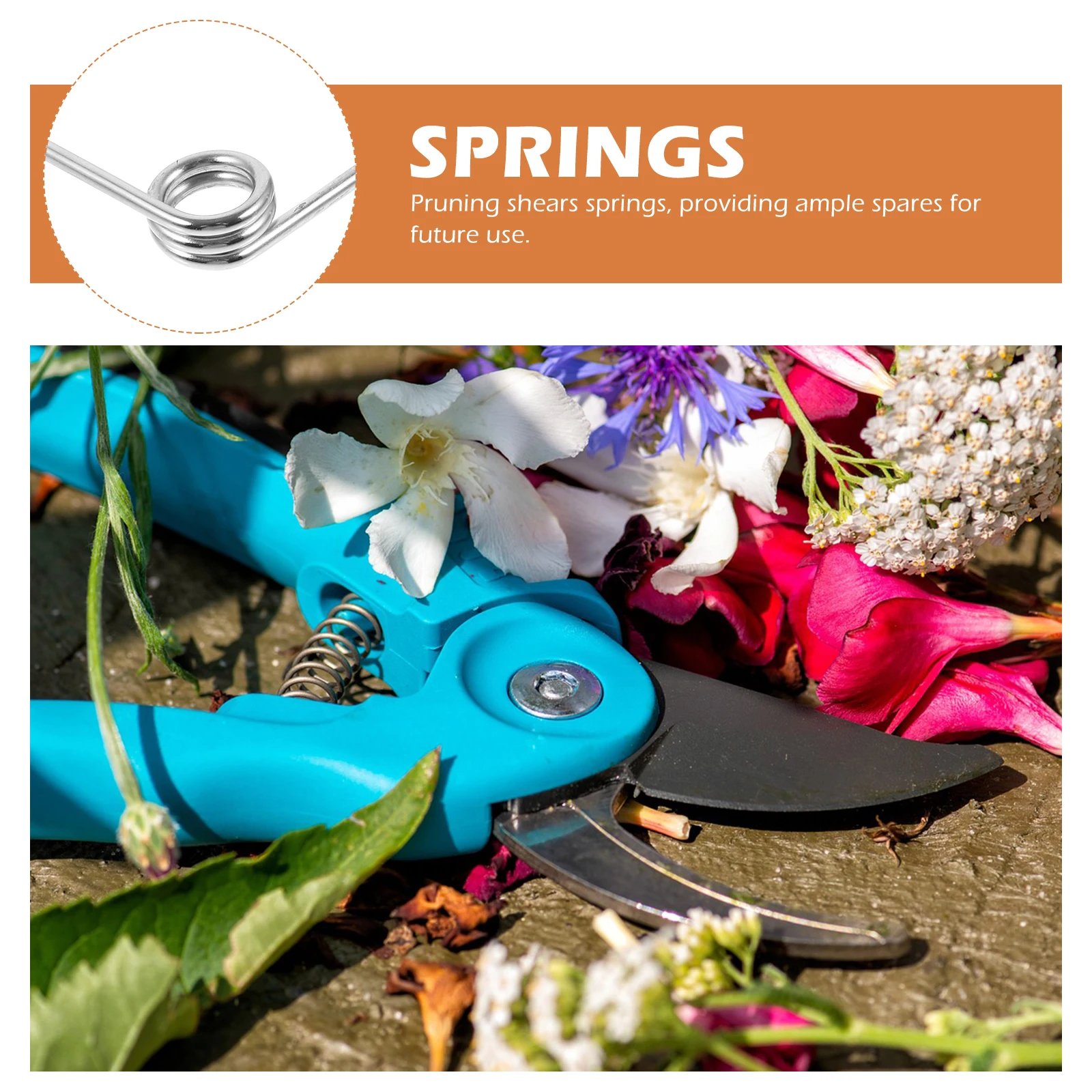 

20pcs V Shaped White Black Springs Pruning Shear Replacement Parts Steel Tools Branch Trimmer Accessories