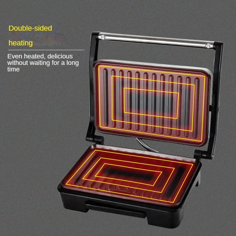 Barbecue machine Steak BBQ European and American sandwich Waffle Heating electric baking pan bread light food machine