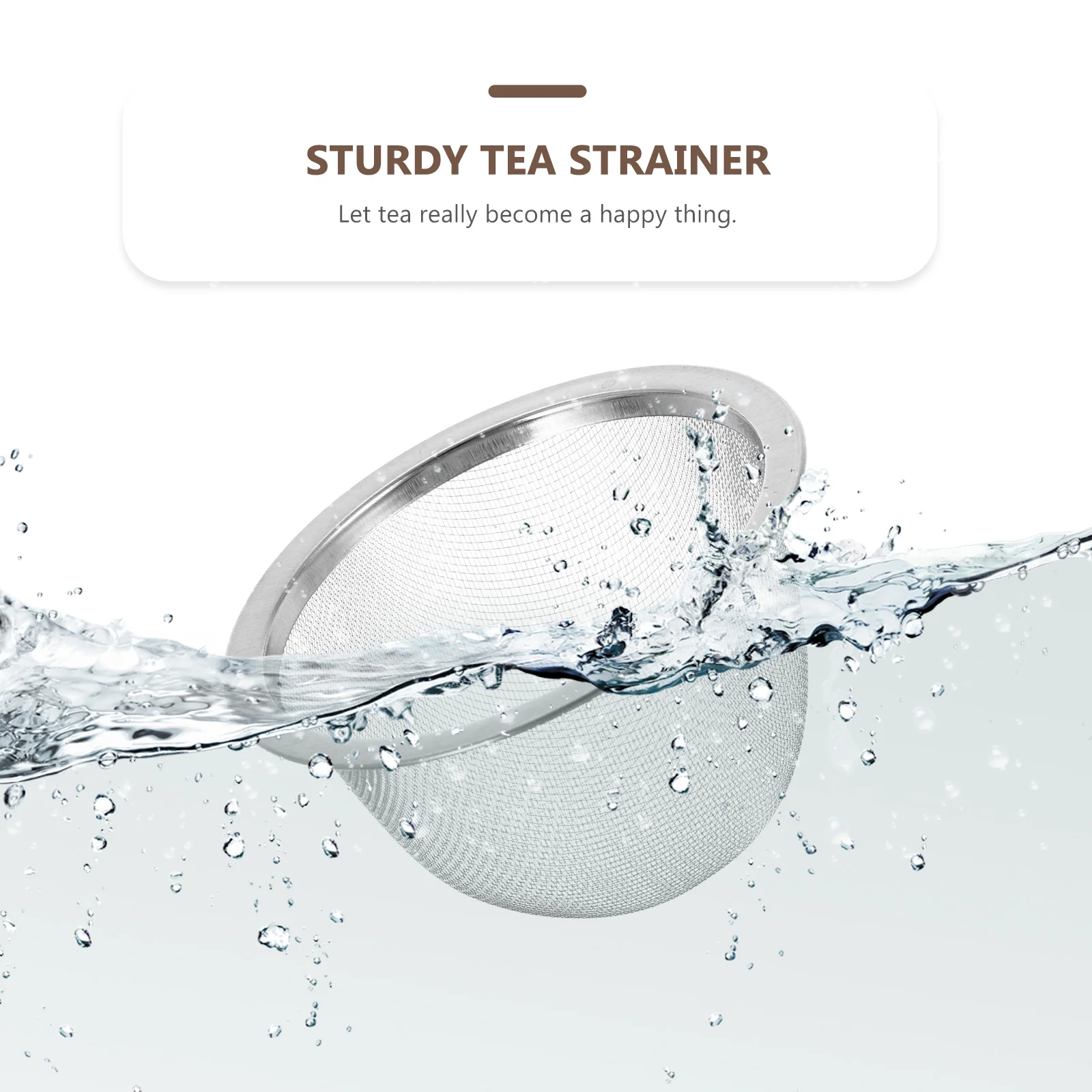 

8pcs Stainless Steel Tea Filter Metal Infuser Sturdy Tea Strainer For Loose Leaf Herbs Spices Cup Accessory 7.2Cm X 5Cm