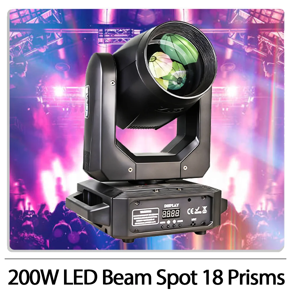 

Светодиодный прожектор 200W с эффектом радуги, 18 призм, 12 гобо, DMX512 для DJ, дискотек, свадеб, баров, ночных клубов, сценического освещения.
