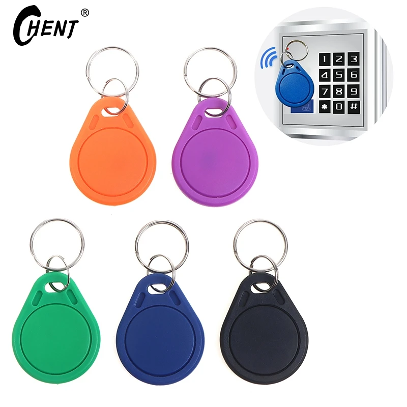 Imagem -02 - Uid-mutável Regravável Cartão de Controle de Acesso Abs Impermeável Keyfobs com Chaveiro Nfc Cartão Chave Pcs