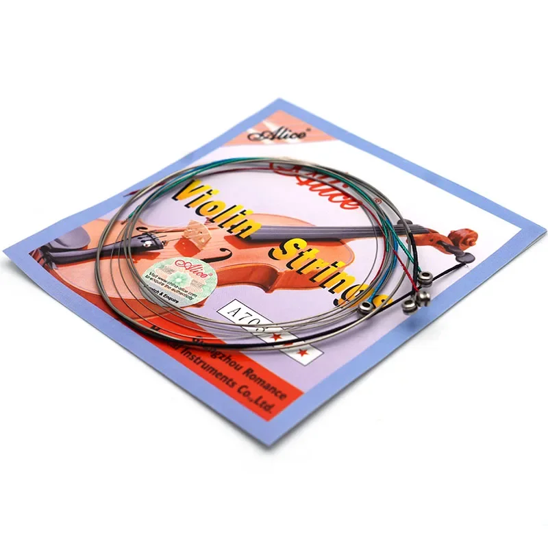 10 مجموعات أليس A703 الكمان سلسلة الفولاذ المقاوم للصدأ الصلب الأساسية الأبيض البرونزية الجرح الكمان سلسلة أجزاء الكمان