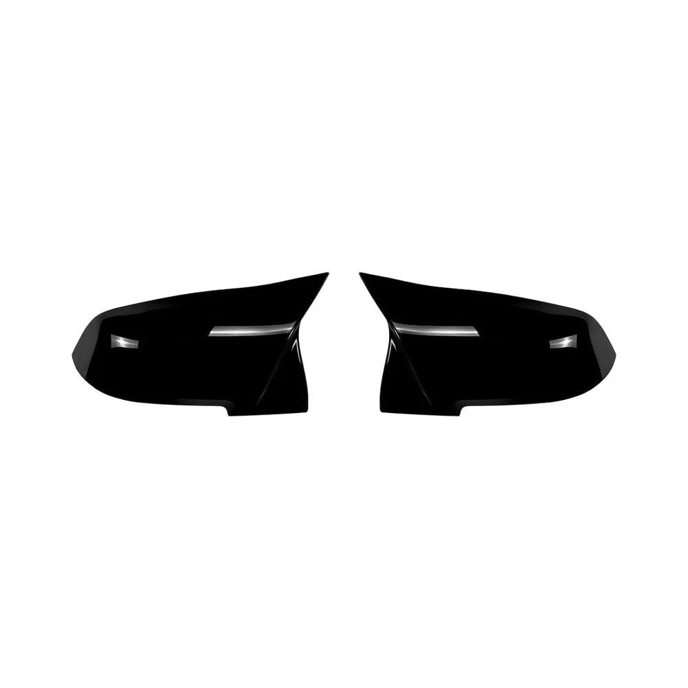 Auto Mirror Housing Car Mirror Cover For Sporty Car Look Carbon Fiber Texture High-strength Abs Material Piano Black Finish