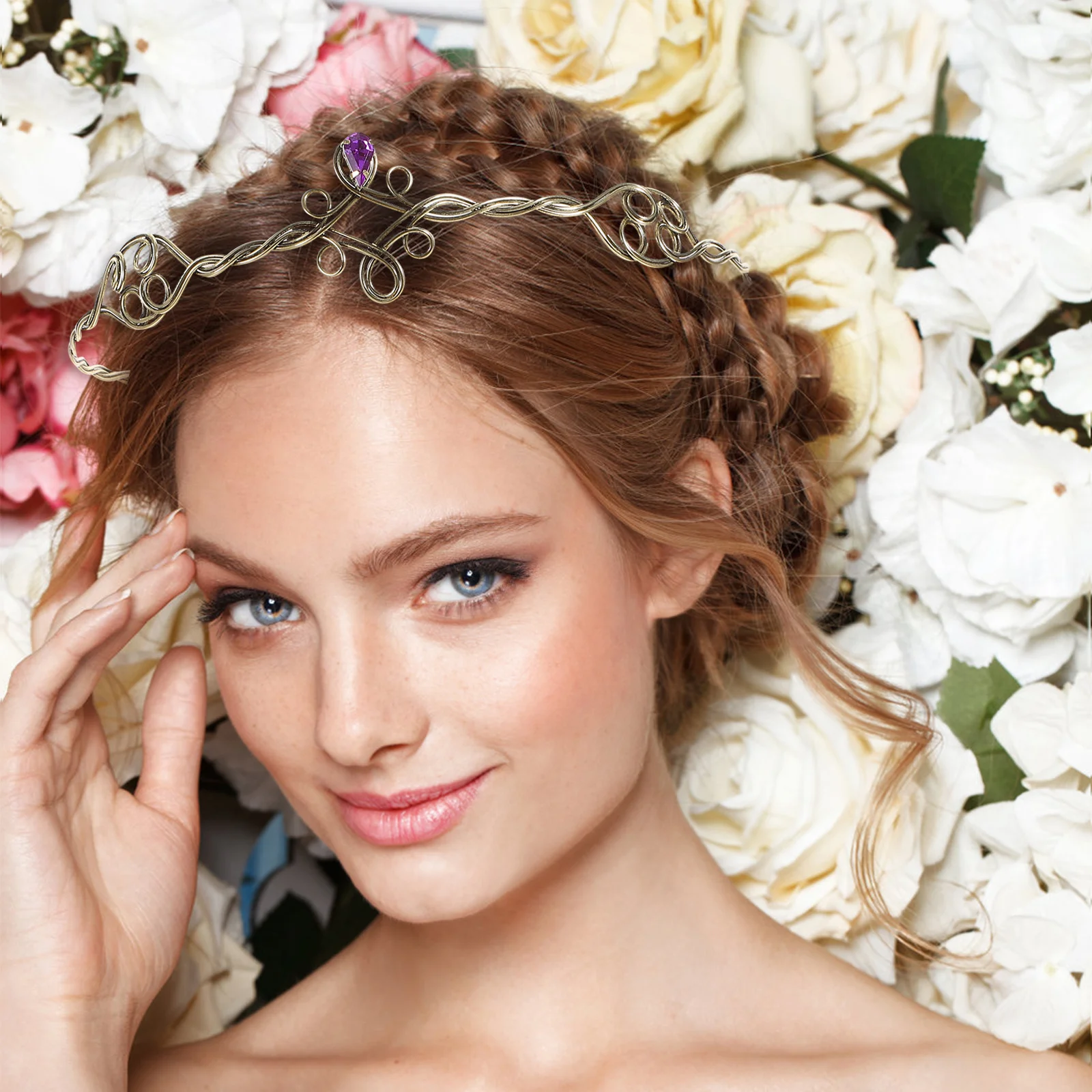 

Rhinestone Headband Wedding Tiaras Bride Bridal Crowns Easy to Wear Firmly Stay on Head Crowns for Women Tiaras for Women