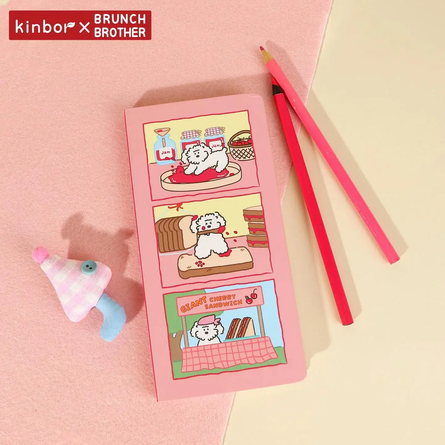 Kinbor Original Undated Weekly Planner, ilustrowany notes w twardej oprawie z dwoma kartkami na tydzień, przenośny notatnik z listą zadań, smukły. — zdjęcie produktu 5