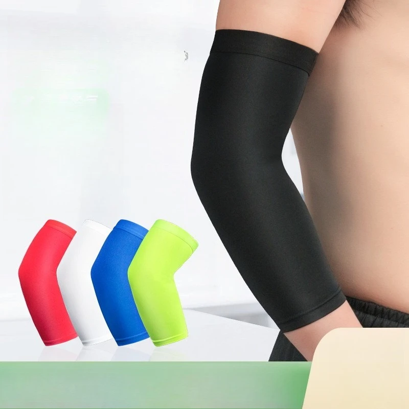 

Спортивные налокотники с короткими дышащими рукавами под давлением, защитное снаряжение для баскетбола, бадминтона и тенниса, спортивный рукав для рук