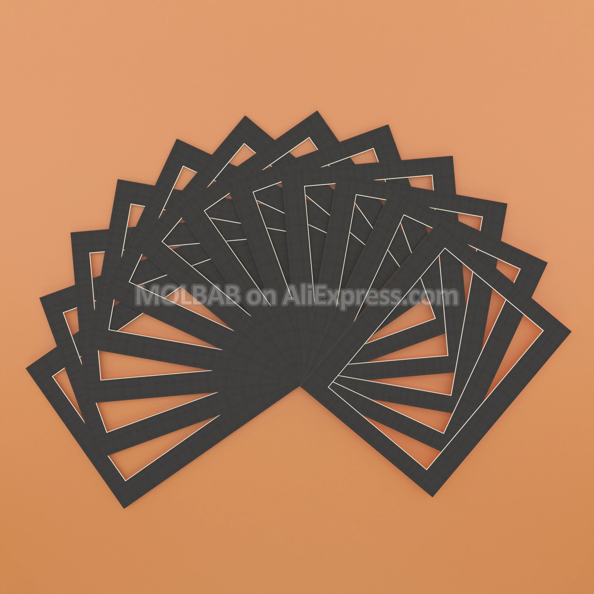 White/Black 20X16 inch Photo Mats Paperboard A3A4/16X12 Opening Mounts Textured Surface For Picture Frame Passepartout 12PCS/Lot