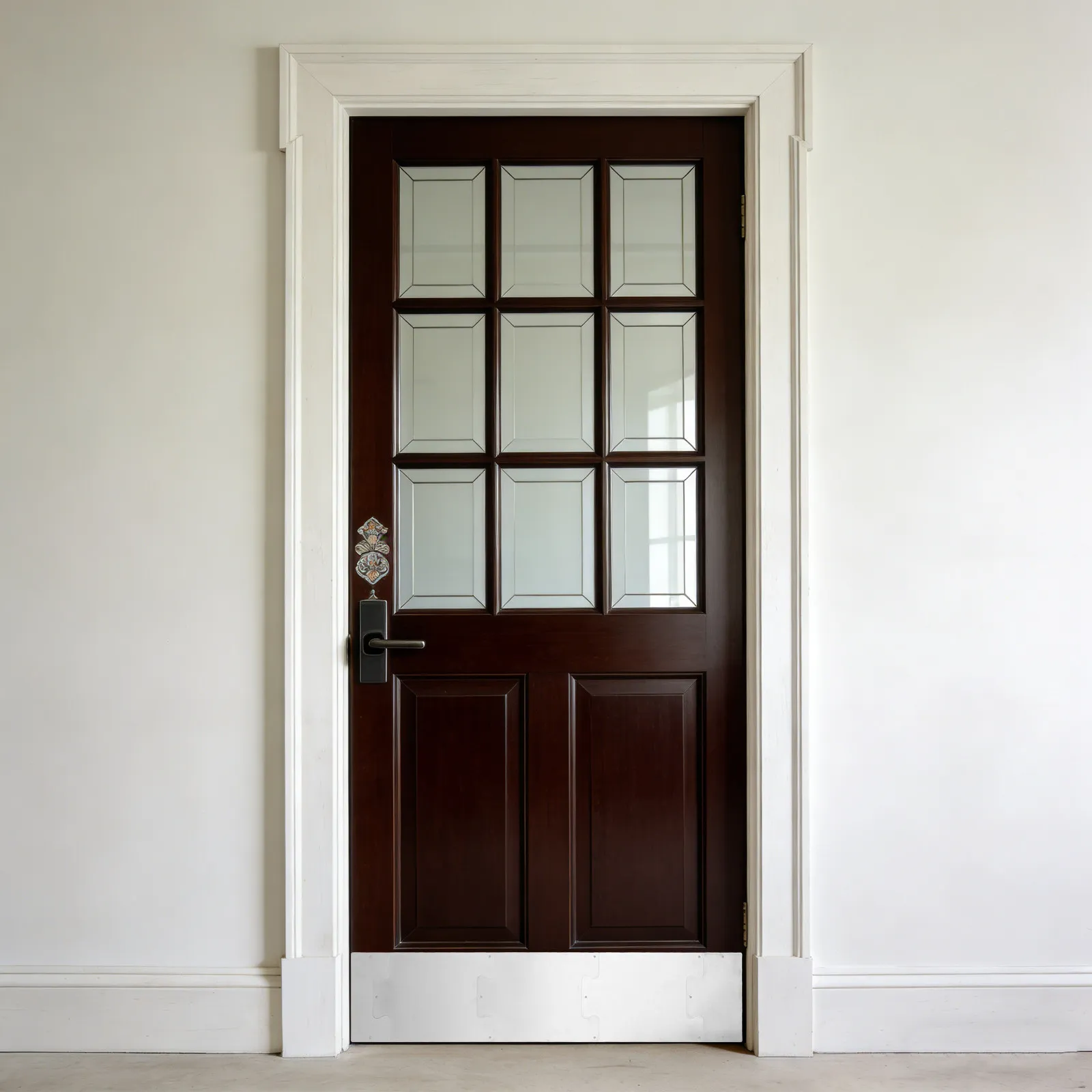 2 Juegos de Placas Protectoras para Puerta de Acero Inoxidable, Resistentes a los Arañazos, Estilo Rompecabezas, 8x36 Pulgadas, para Interiores y Exteriores